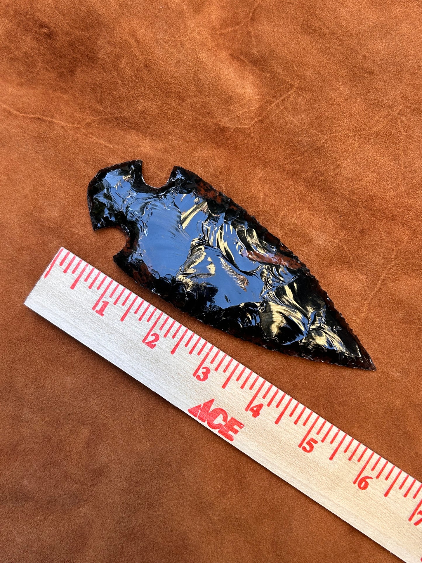 Black Obsidian Tri-Flow Spearhead