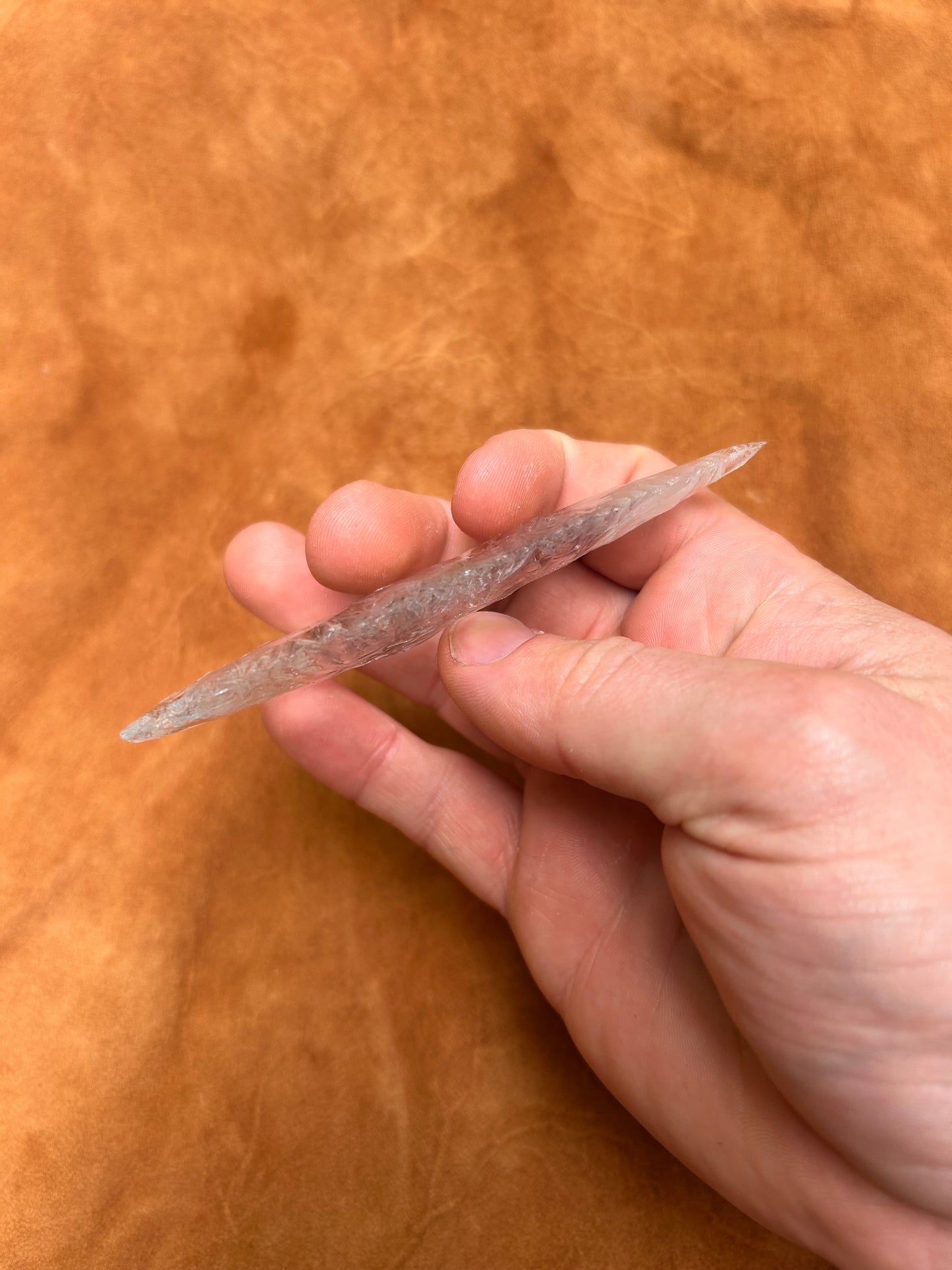 Art Glass Clear Spearhead