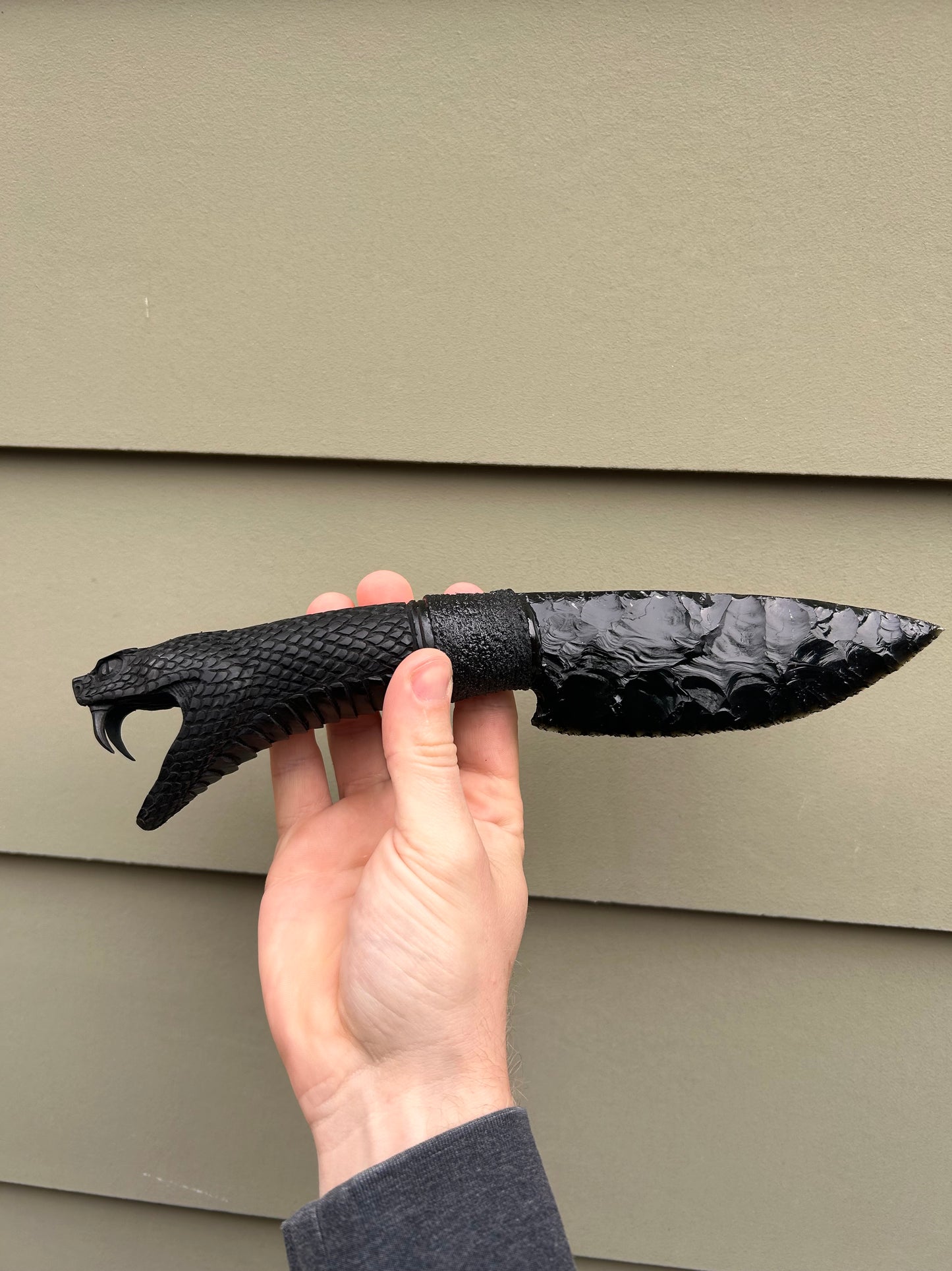 Black Obsidian Serpent knife