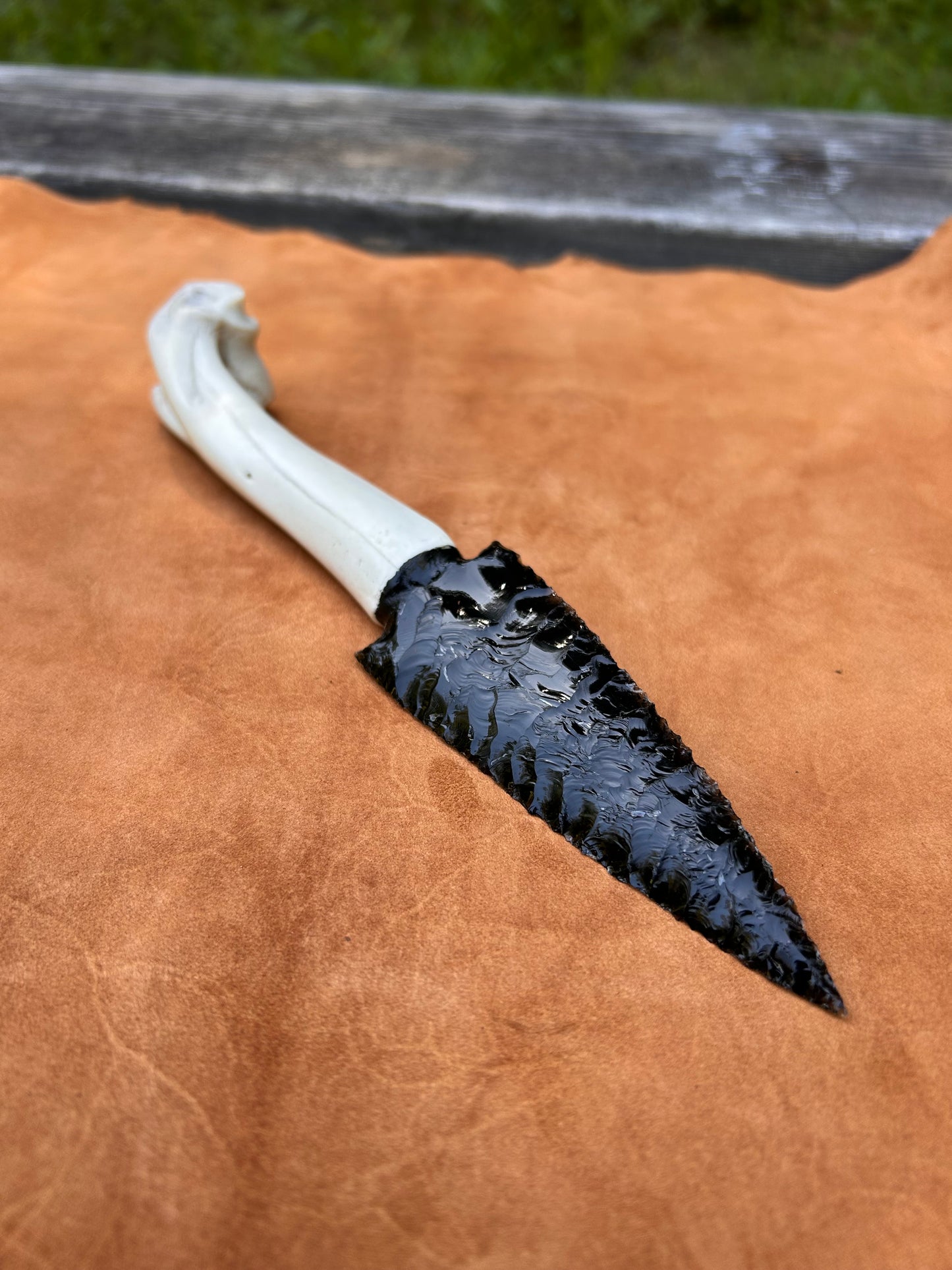 Bone Handle Obsidian Dagger