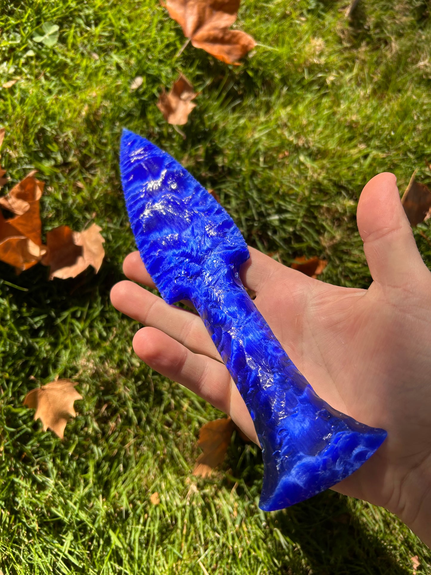 SAPHIRE Blue Catseye Glass Dagger