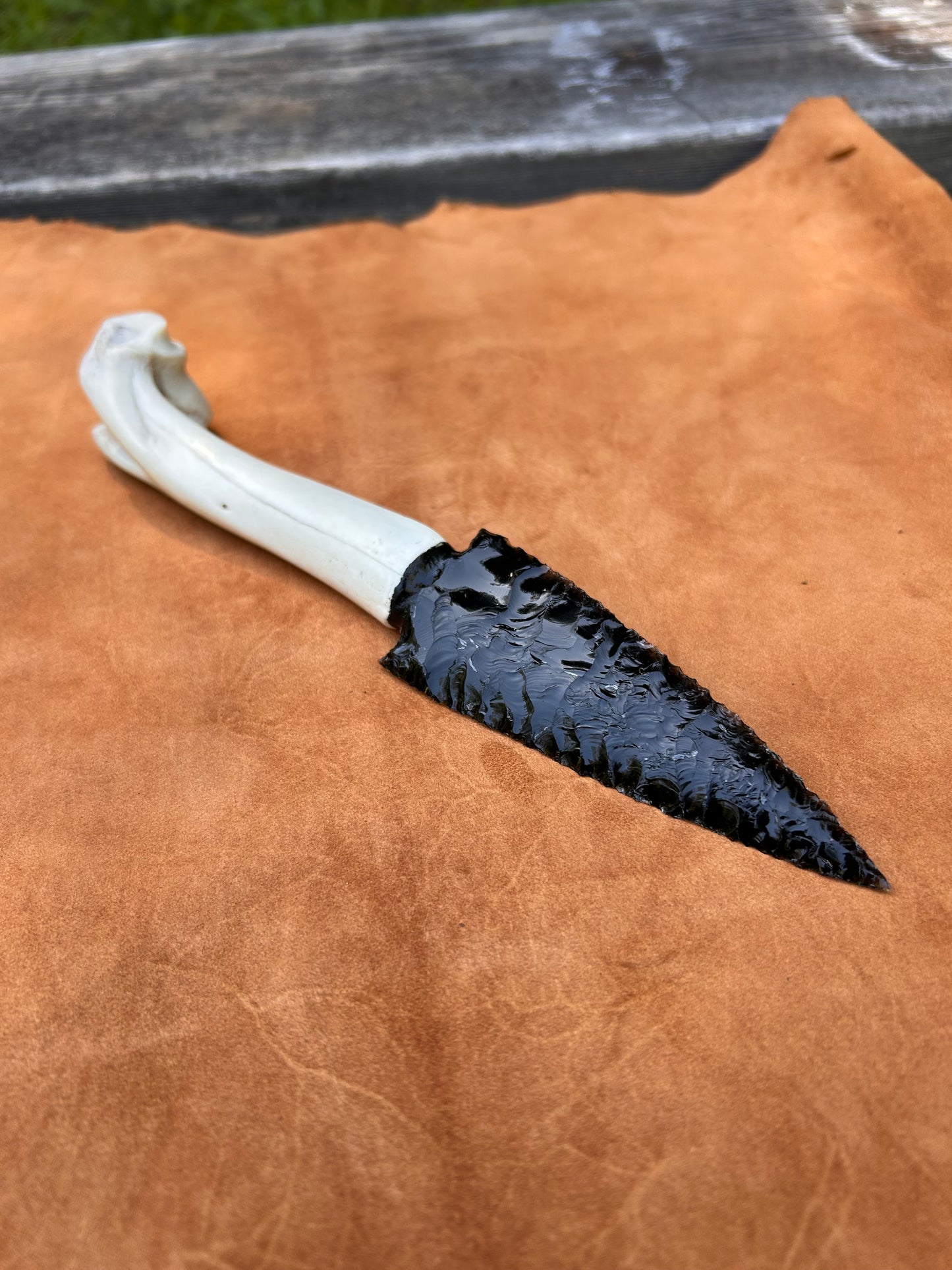 Bone Handle Obsidian Dagger