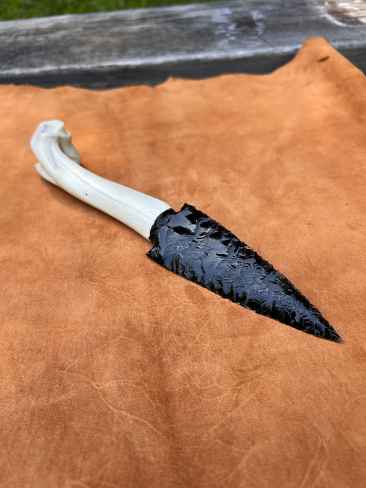 Bone Handle Obsidian Dagger