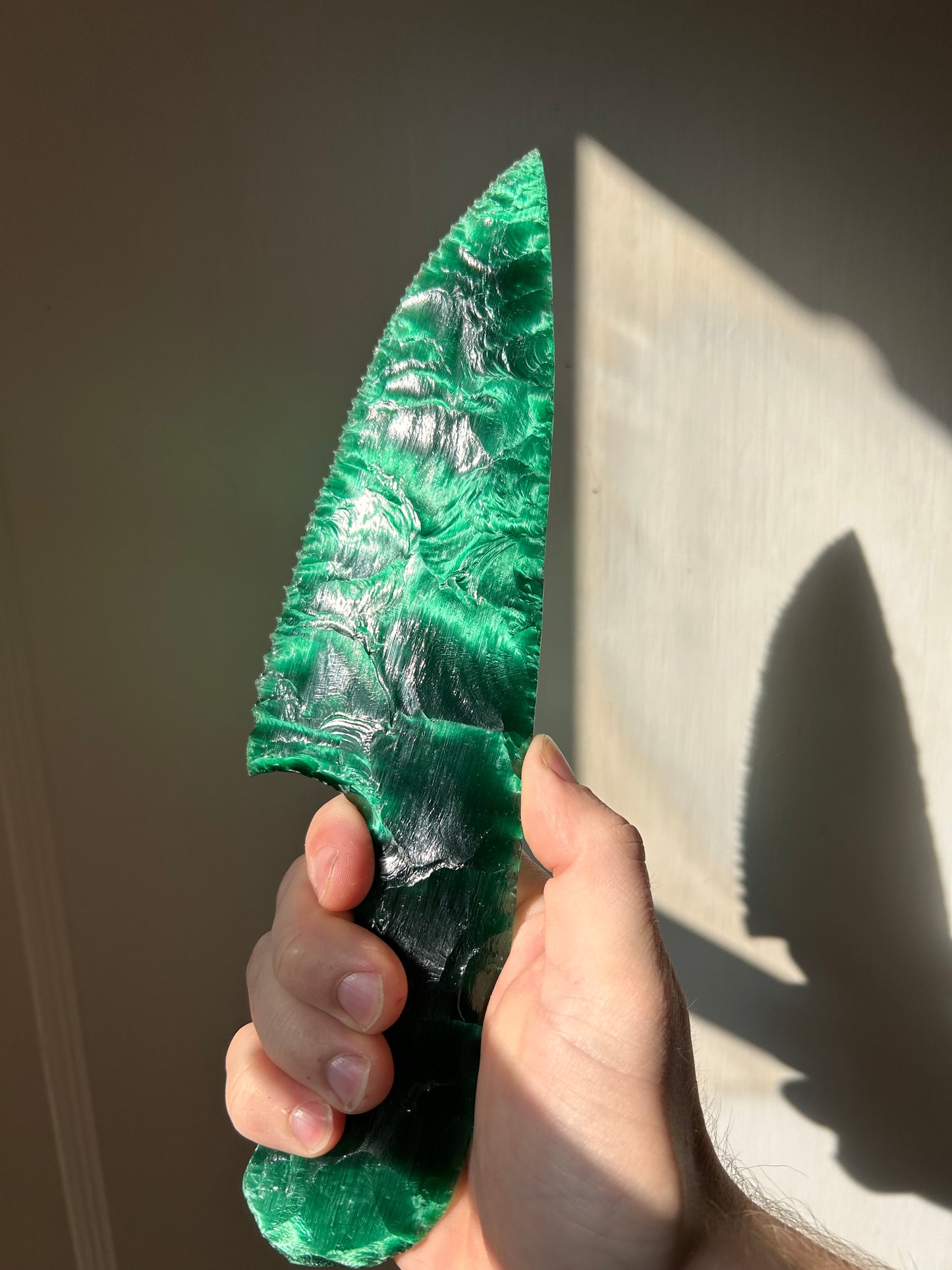 KRYPTONITE Green Catseye Glass Knife