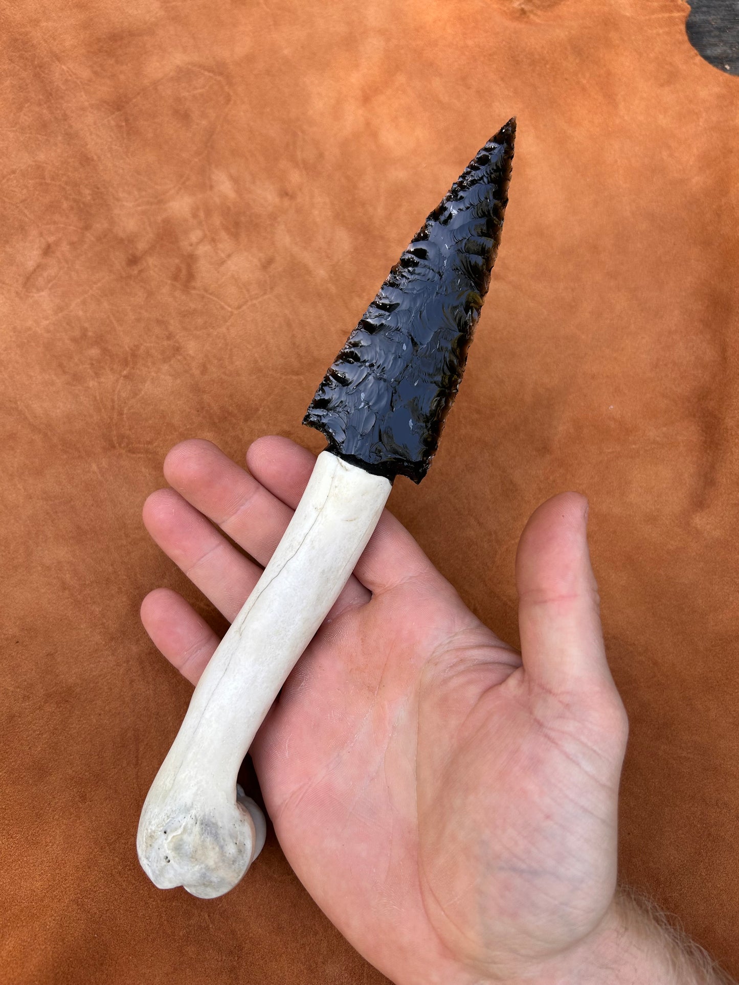 Bone Handle Obsidian Dagger