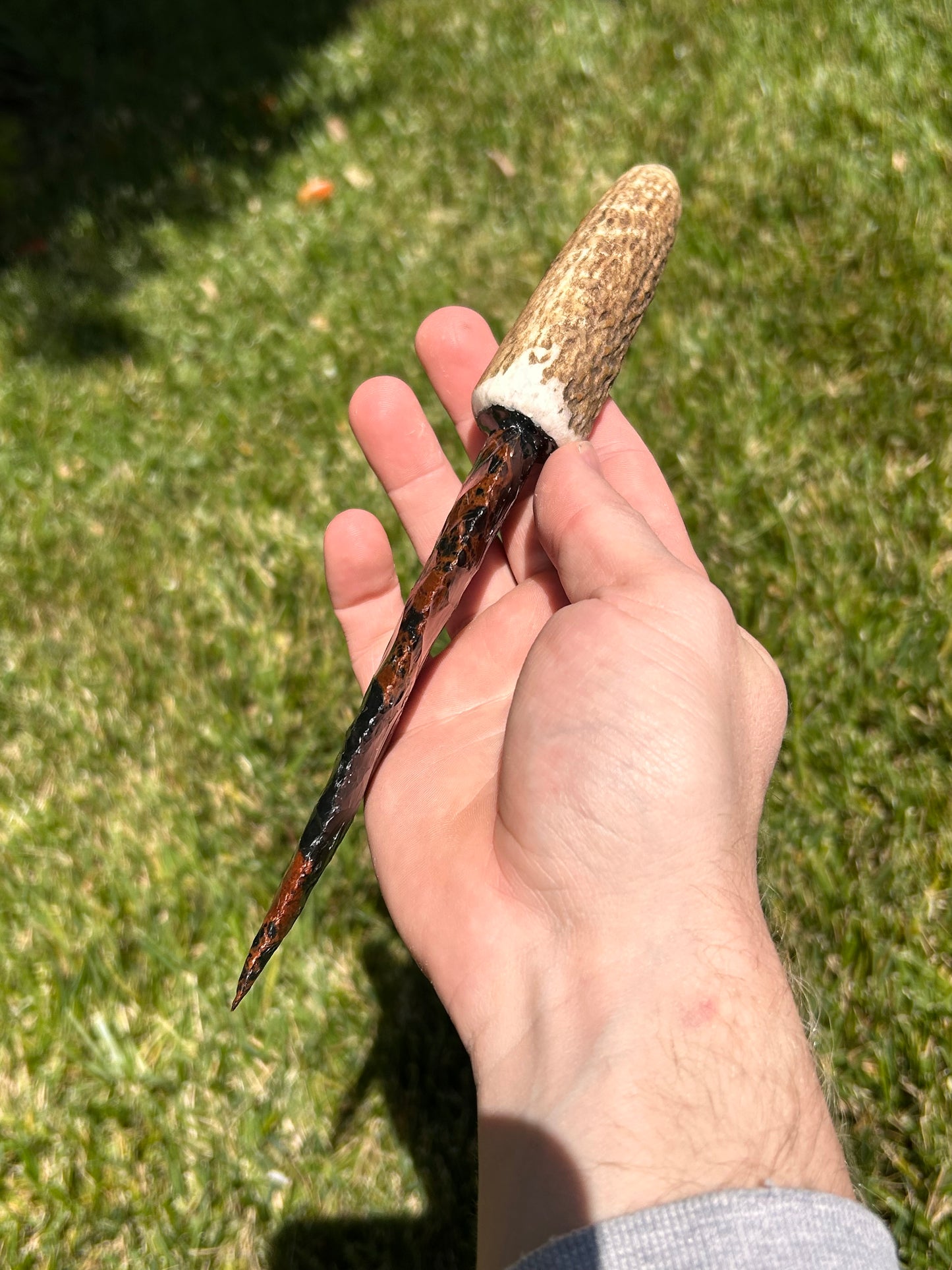 Black and Mahogany Obsidian Dagger