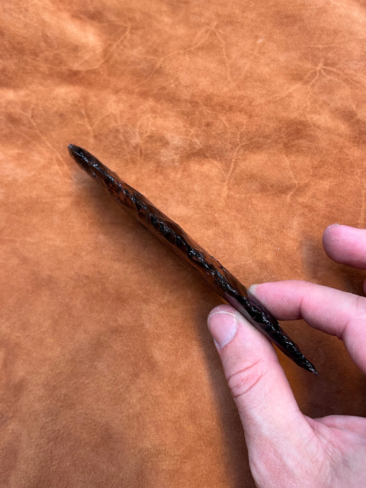 Black Obsidian Tri-Flow Spearhead