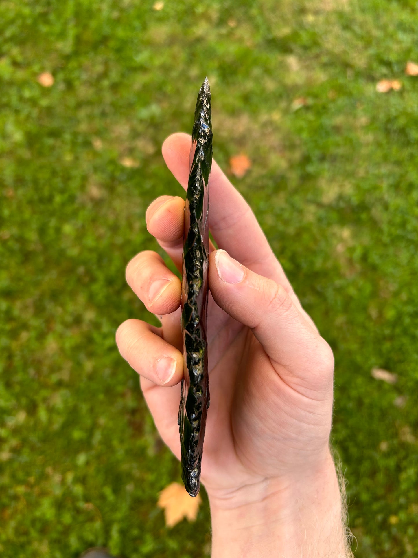 Large Translucent Obsidian Spearhead