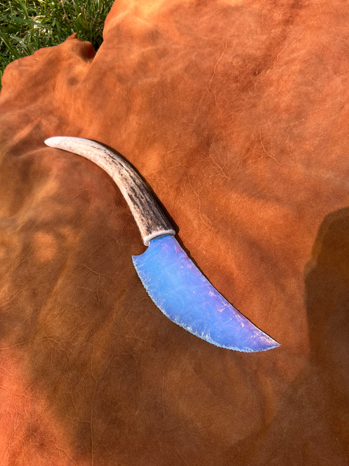 A Beautiful Blue Opalite Knife