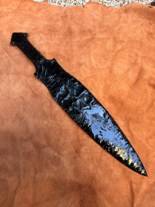 A Black Obsidian Short-Sword Dagger