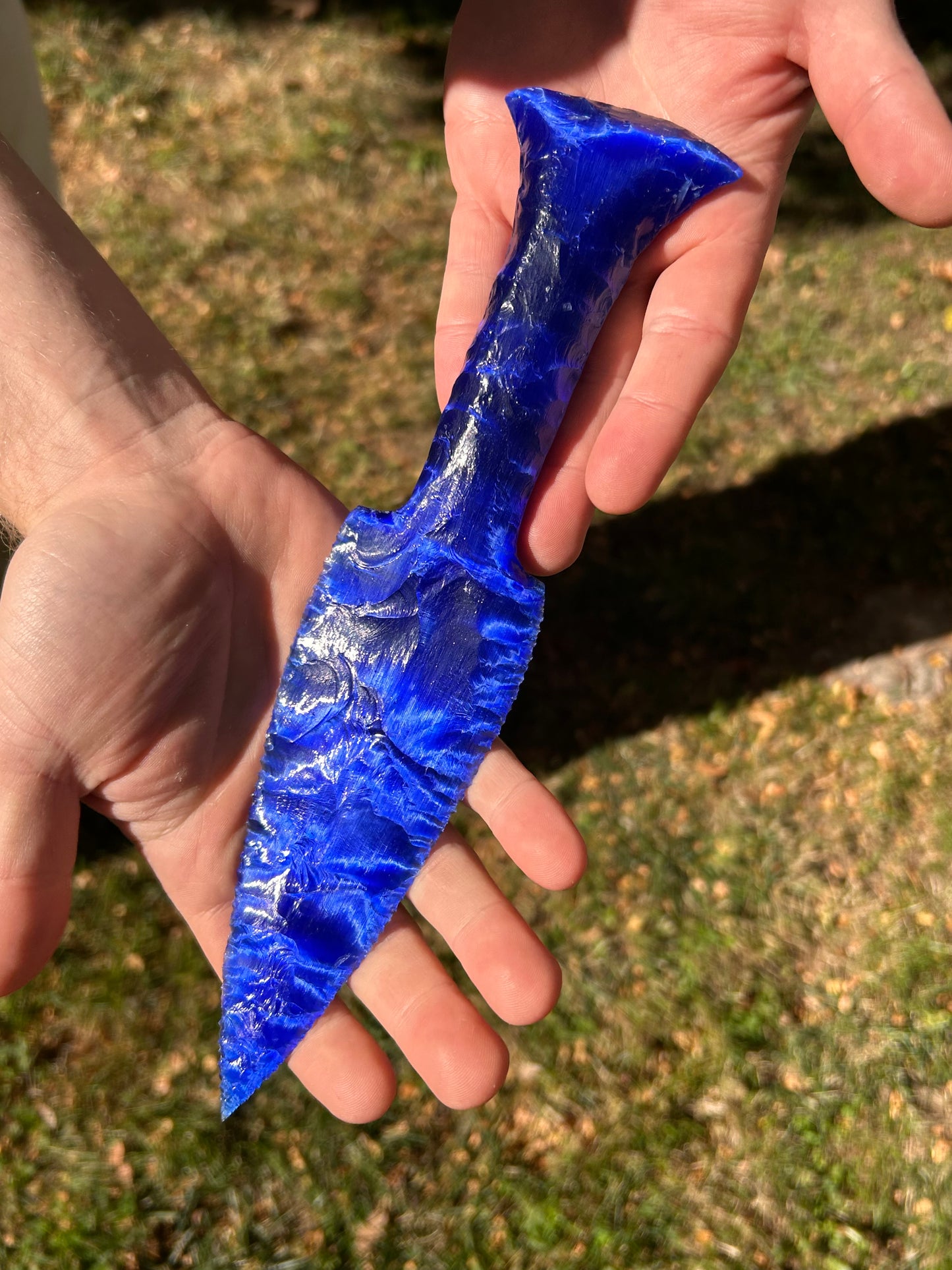 SAPHIRE Blue Catseye Glass Dagger