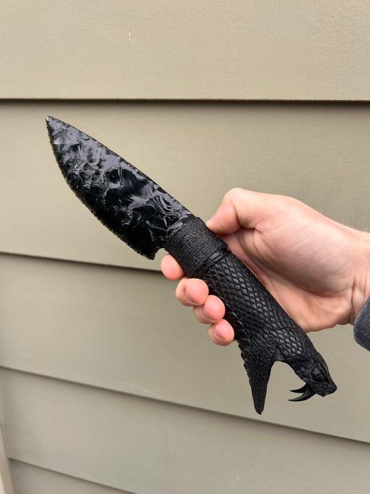 Black Obsidian Serpent knife