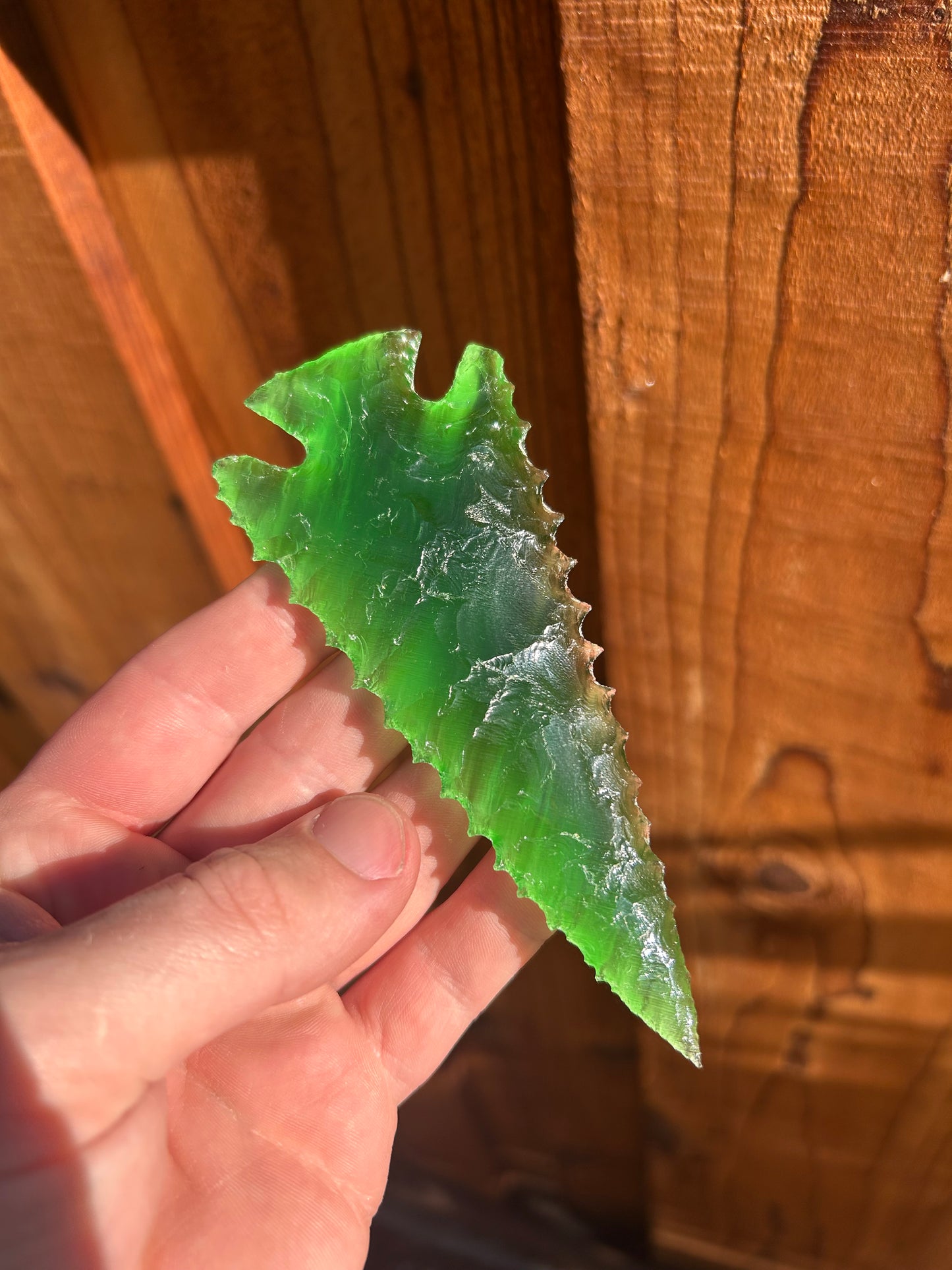 Beautiful Green Glass Spearhead