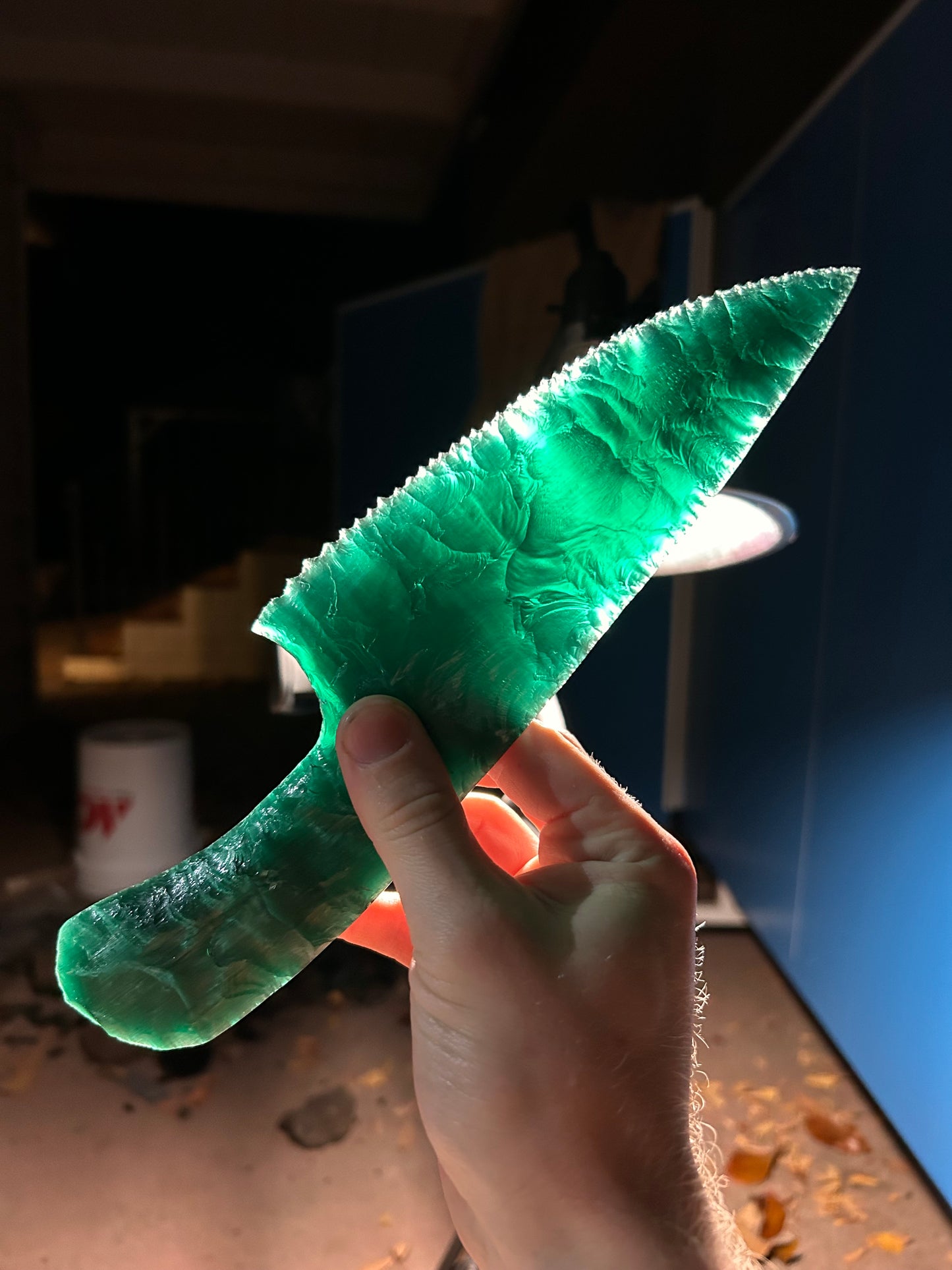 KRYPTONITE Green Catseye Glass Knife