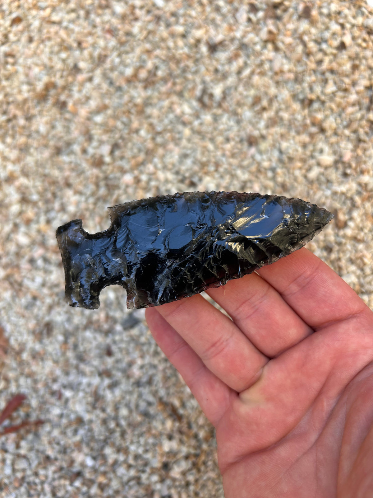 Beautiful Black Translucent Spearhead