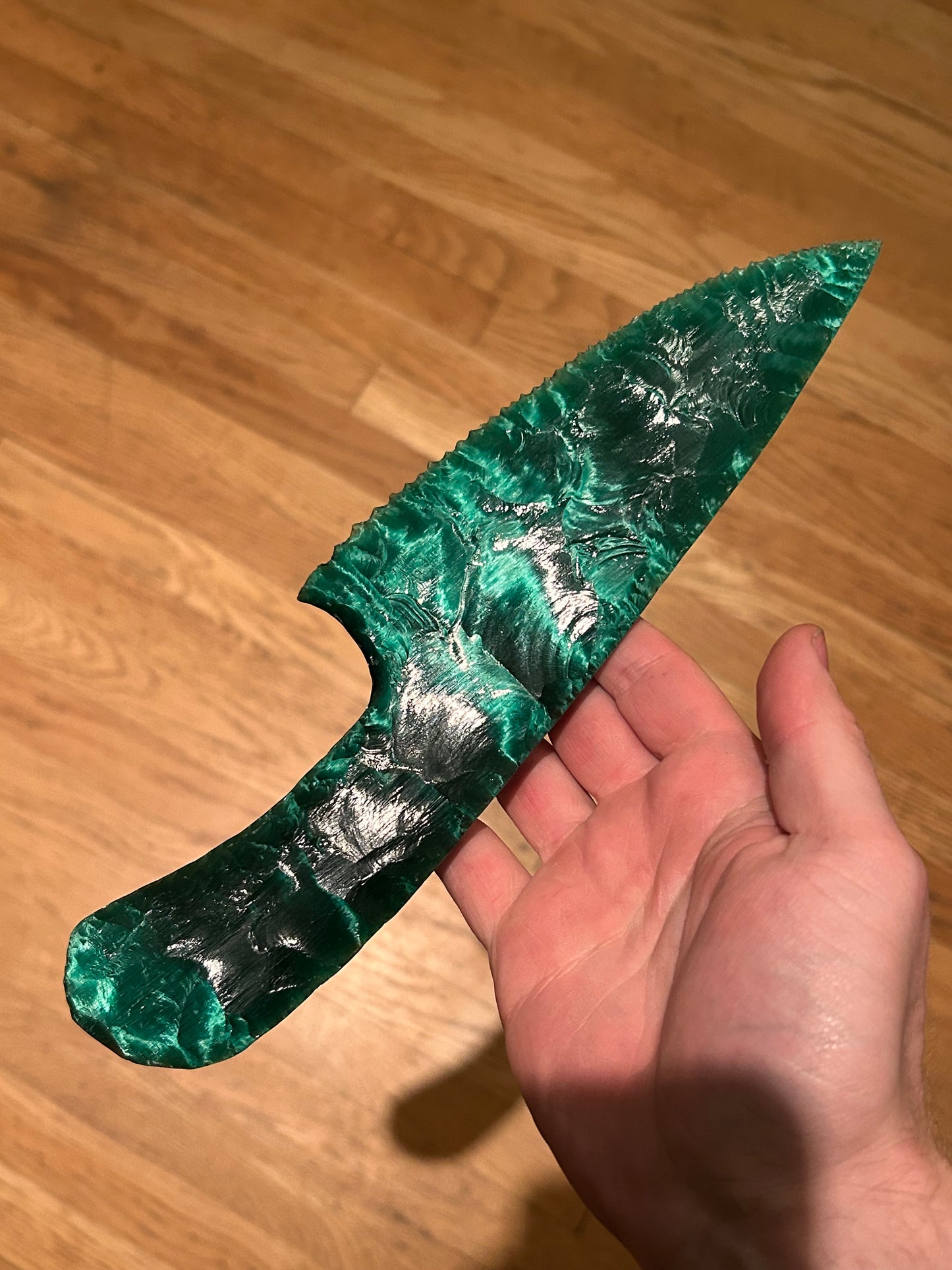 KRYPTONITE Green Catseye Glass Knife