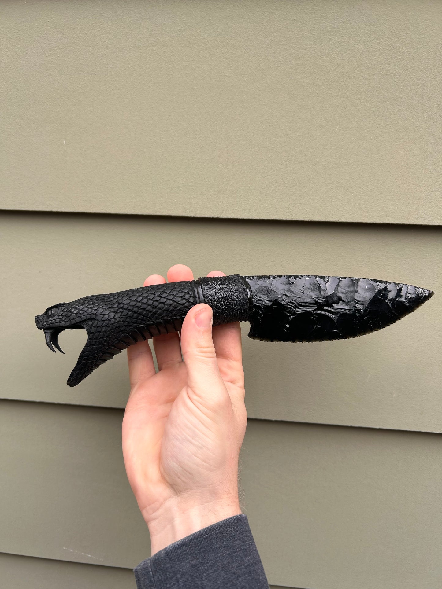 Black Obsidian Serpent knife