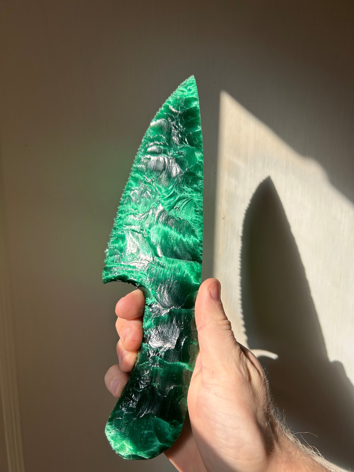 KRYPTONITE Green Catseye Glass Knife