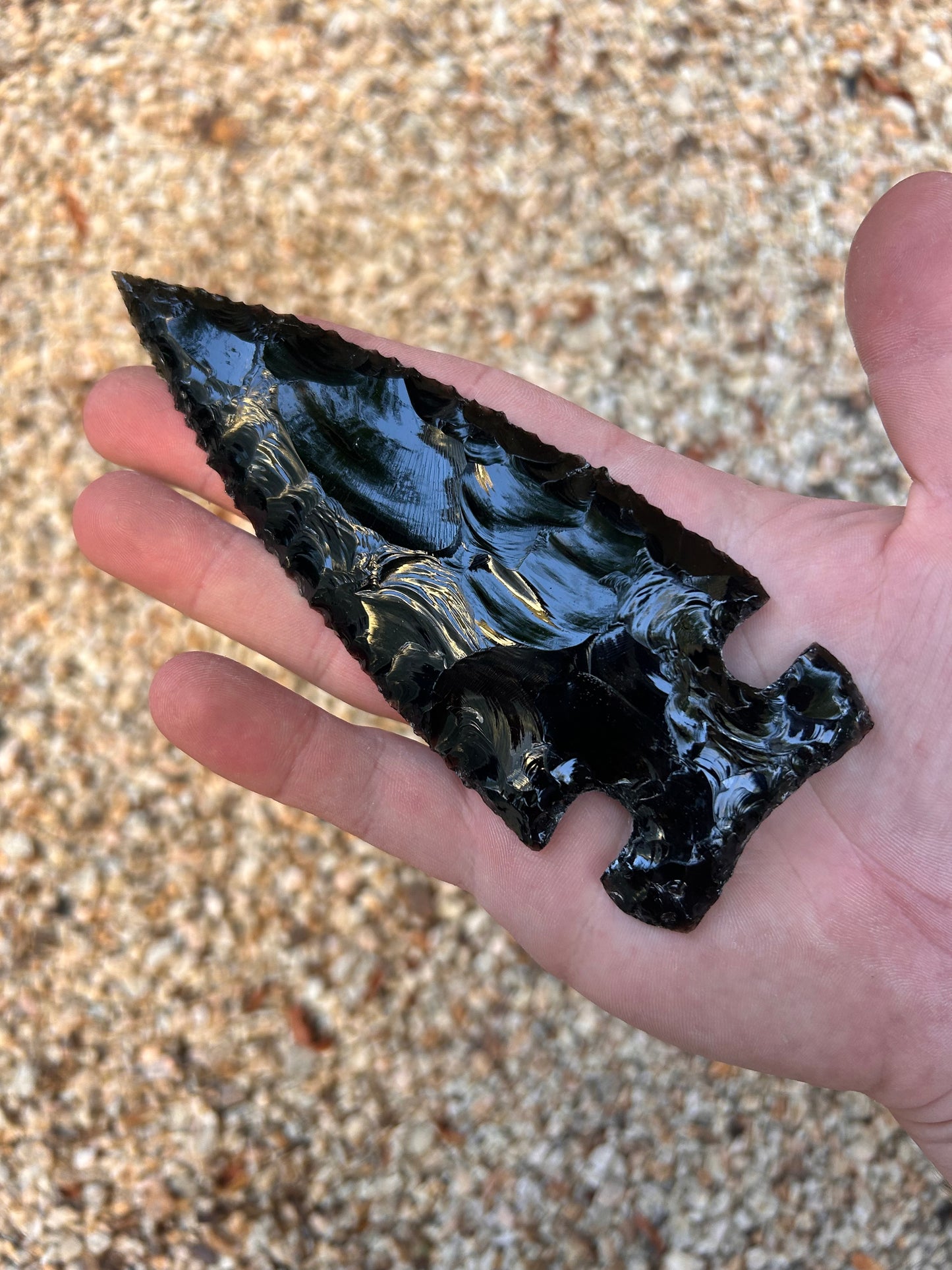 Black Obsidian Spearhead