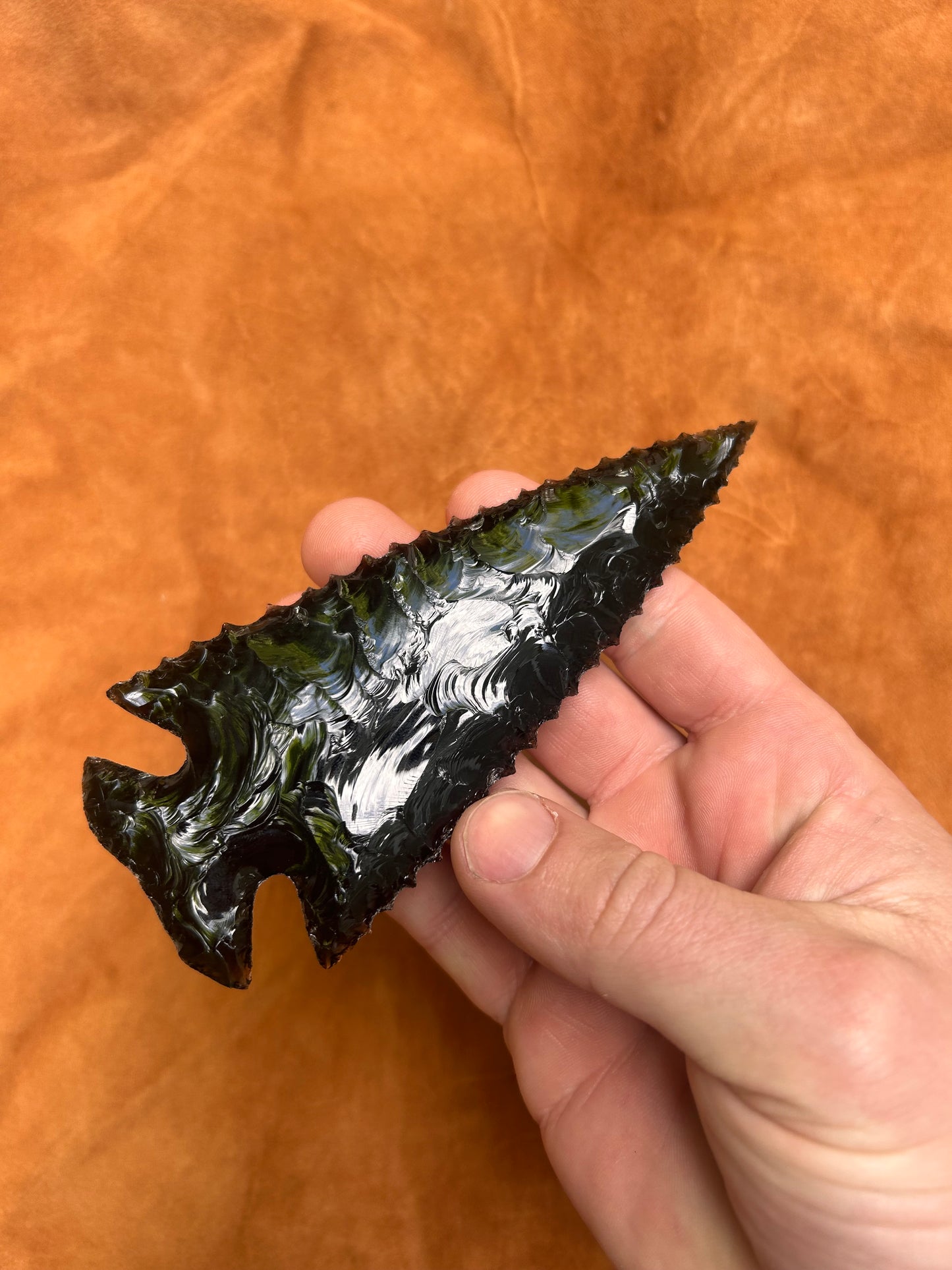 Black Obsidian Spearhead