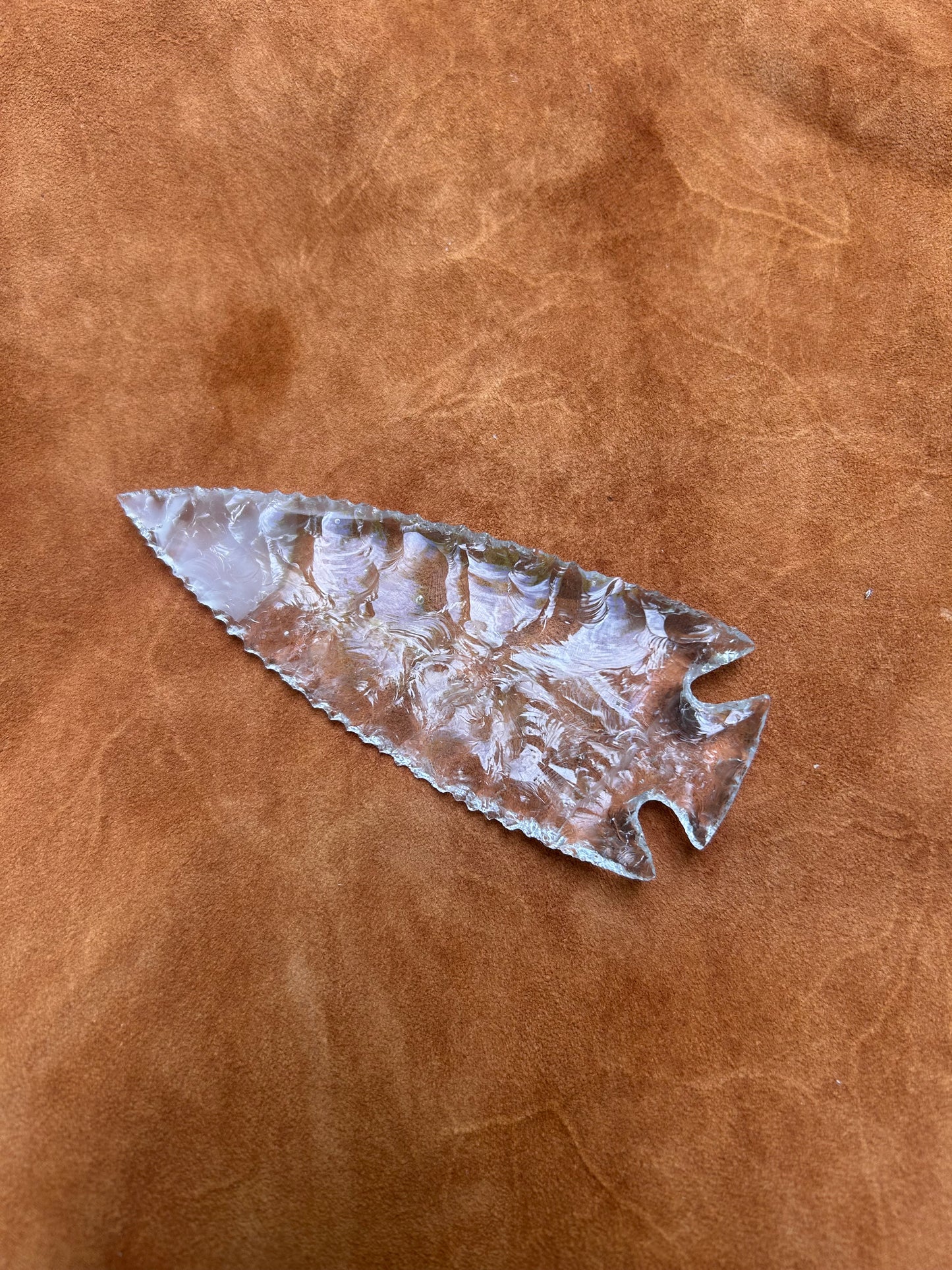 Art Glass Clear Spearhead