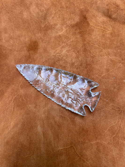 Art Glass Clear Spearhead