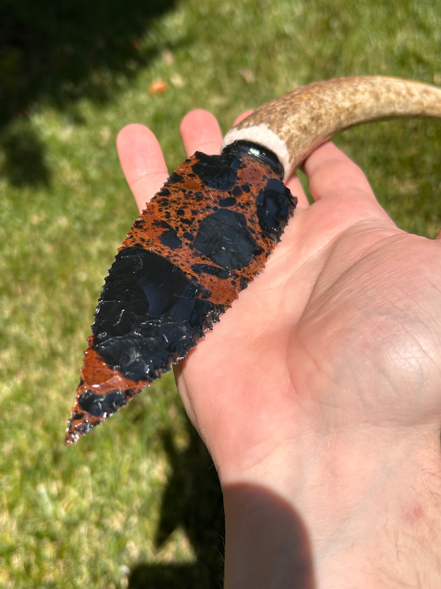Black and Mahogany Obsidian Dagger