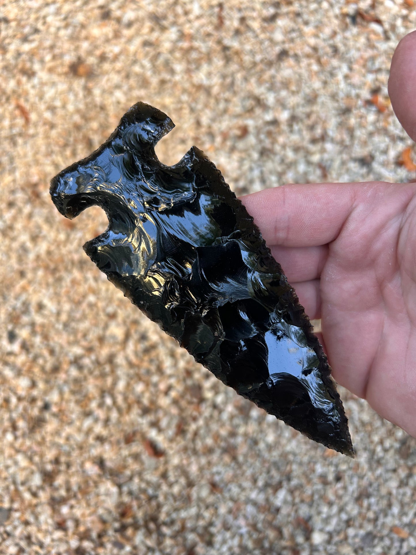 Black Obsidian Spearhead