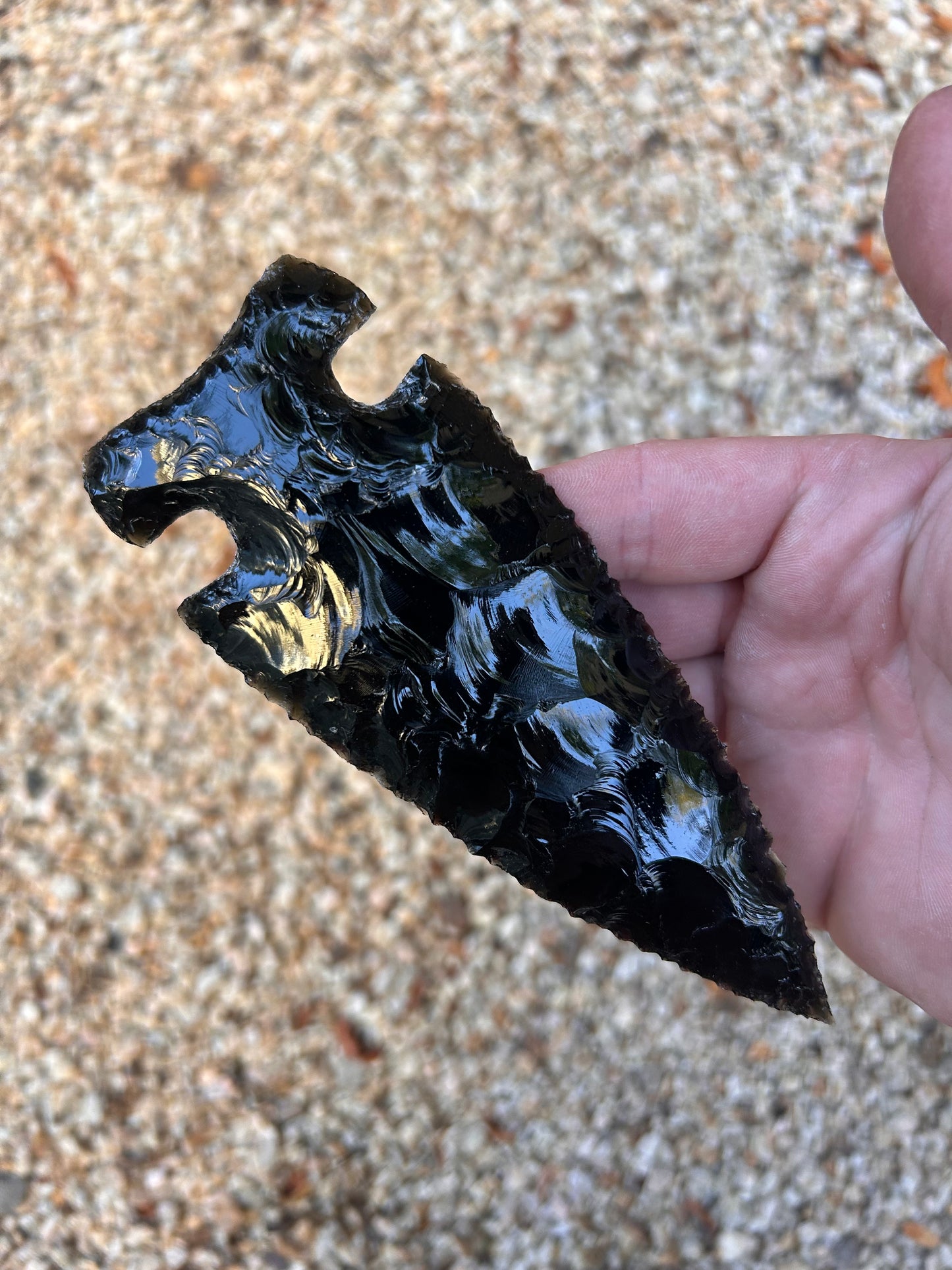 Black Obsidian Spearhead
