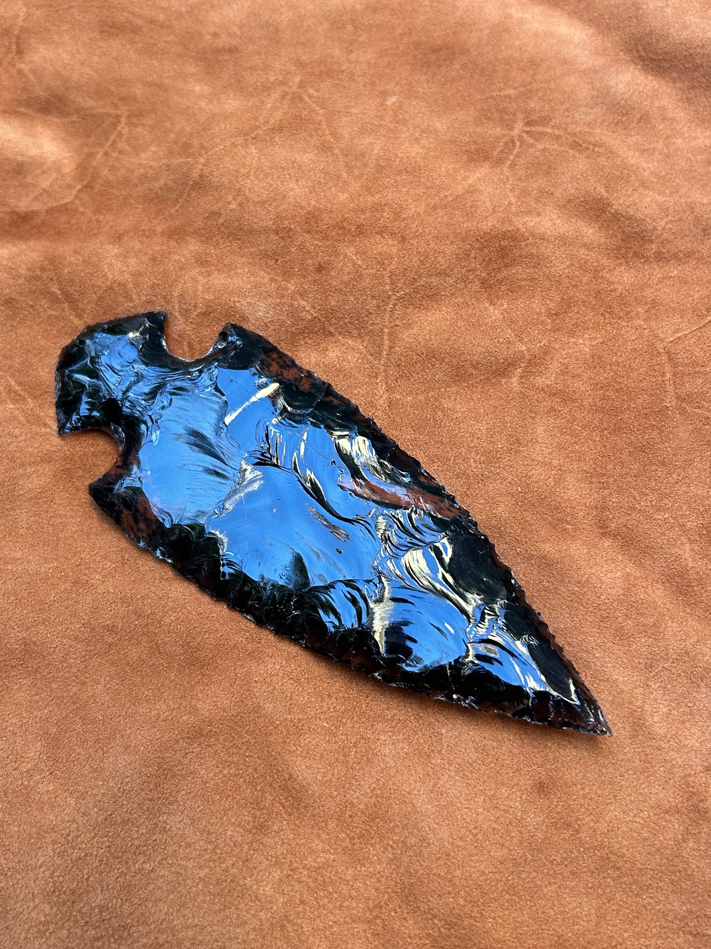 Black Obsidian Tri-Flow Spearhead