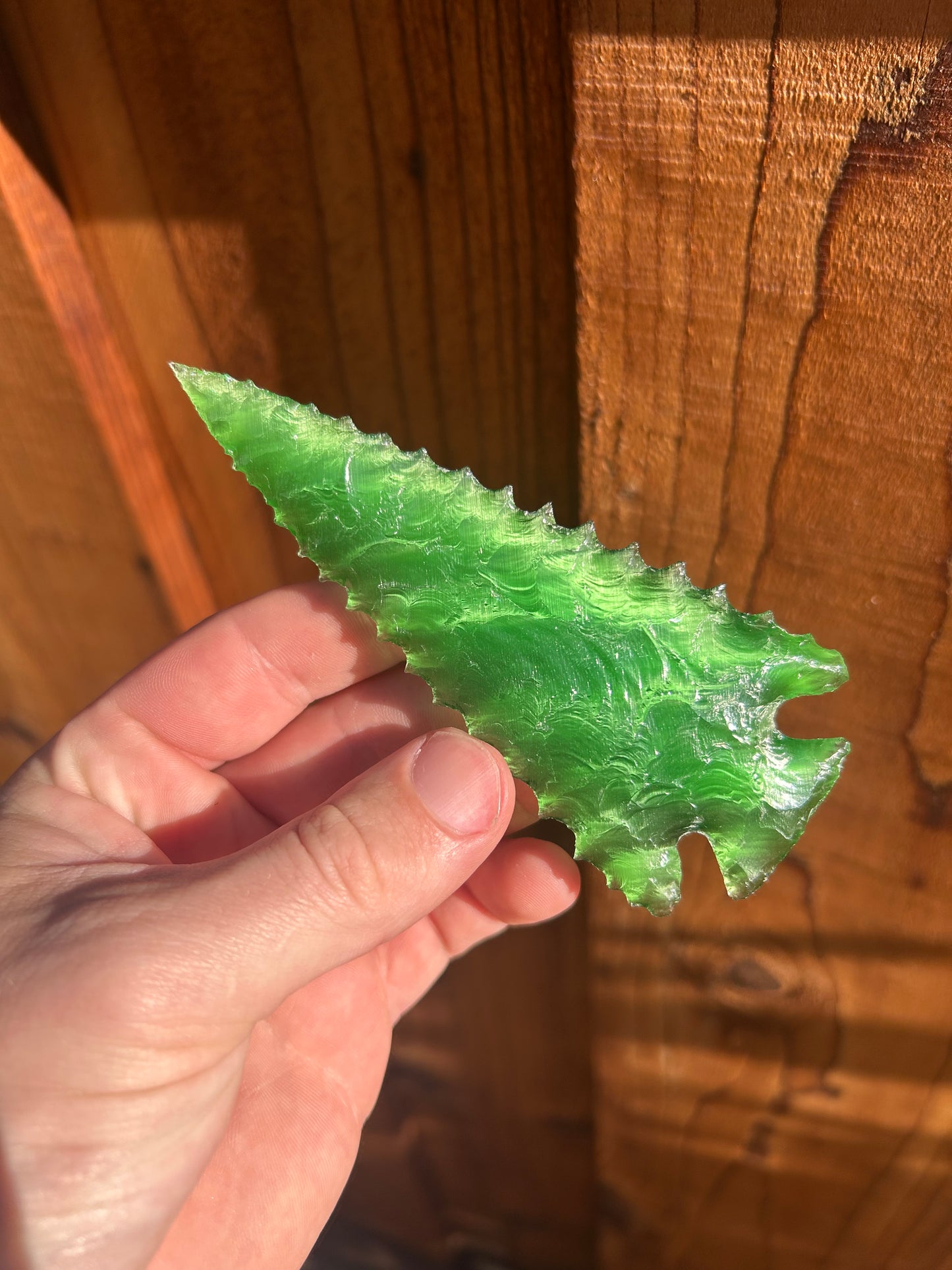 Beautiful Green Glass Spearhead
