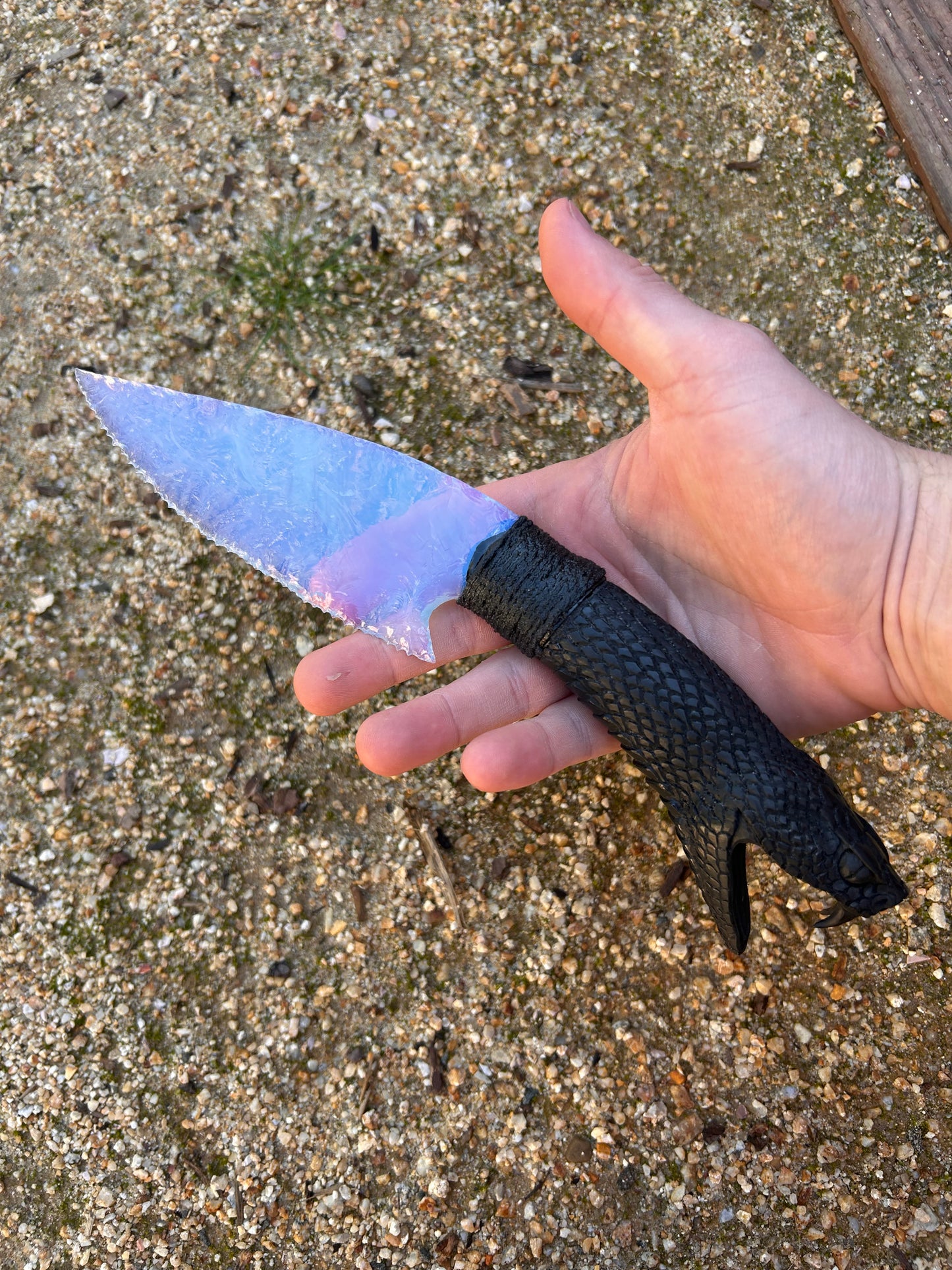 Blue Opalite Serpent Knife