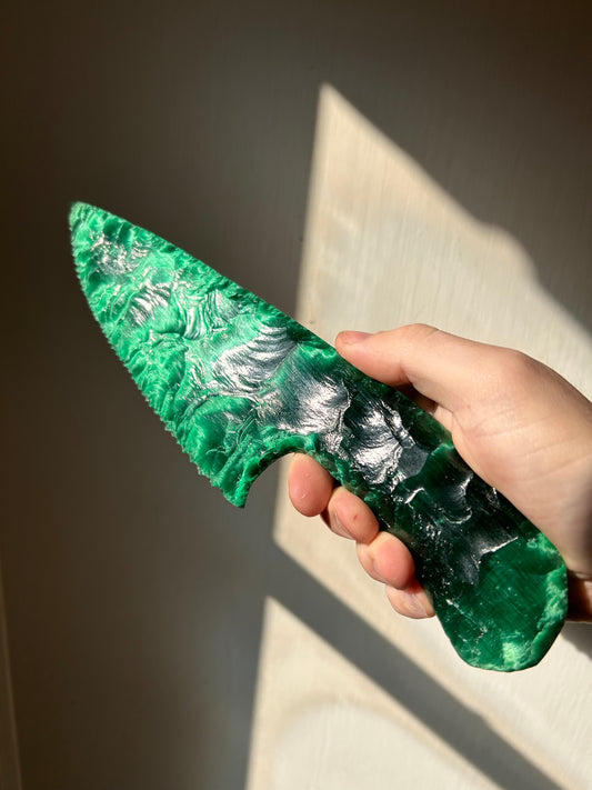 KRYPTONITE Green Catseye Glass Knife