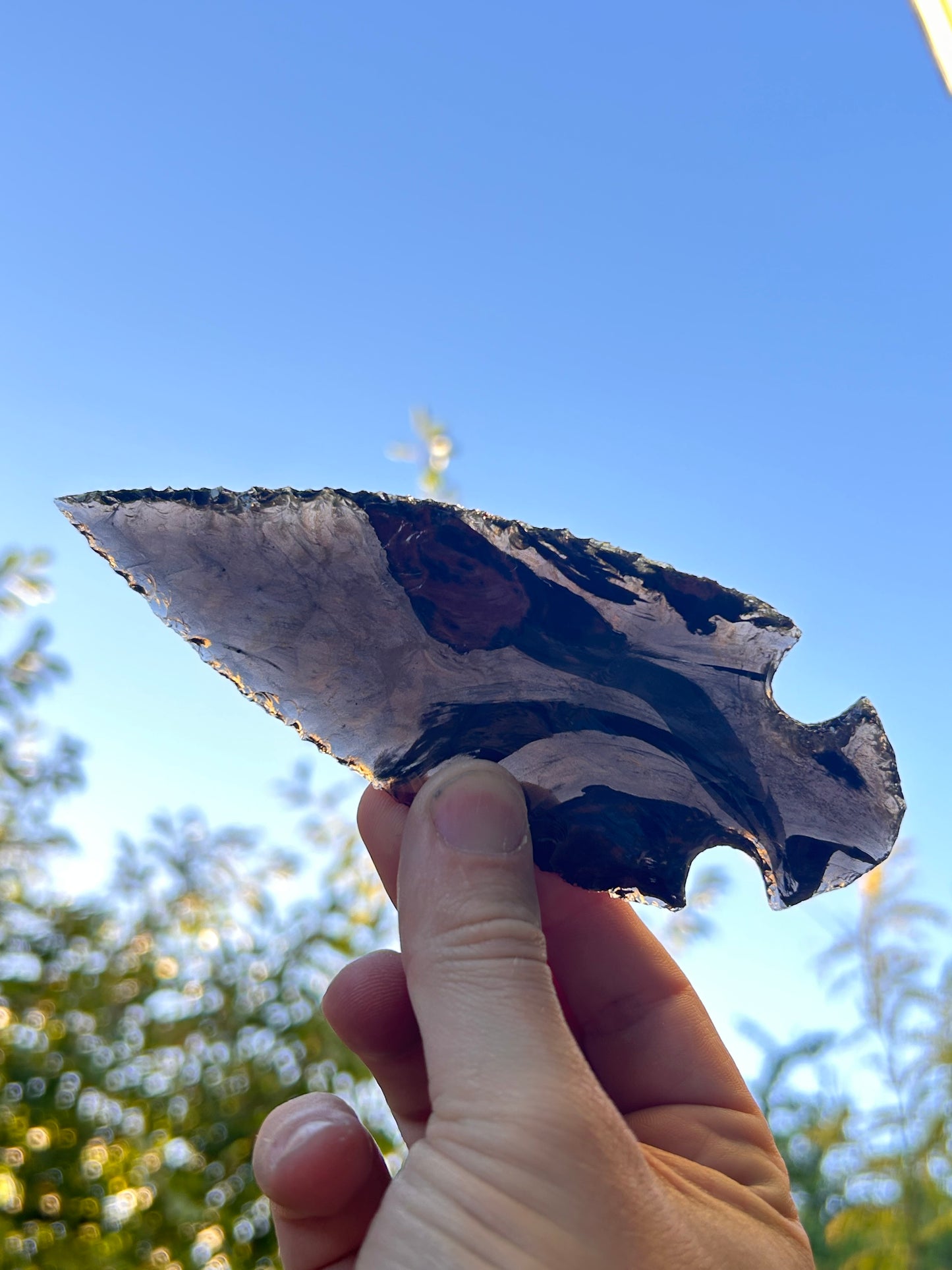 Black Obsidian Tri-Flow Spearhead