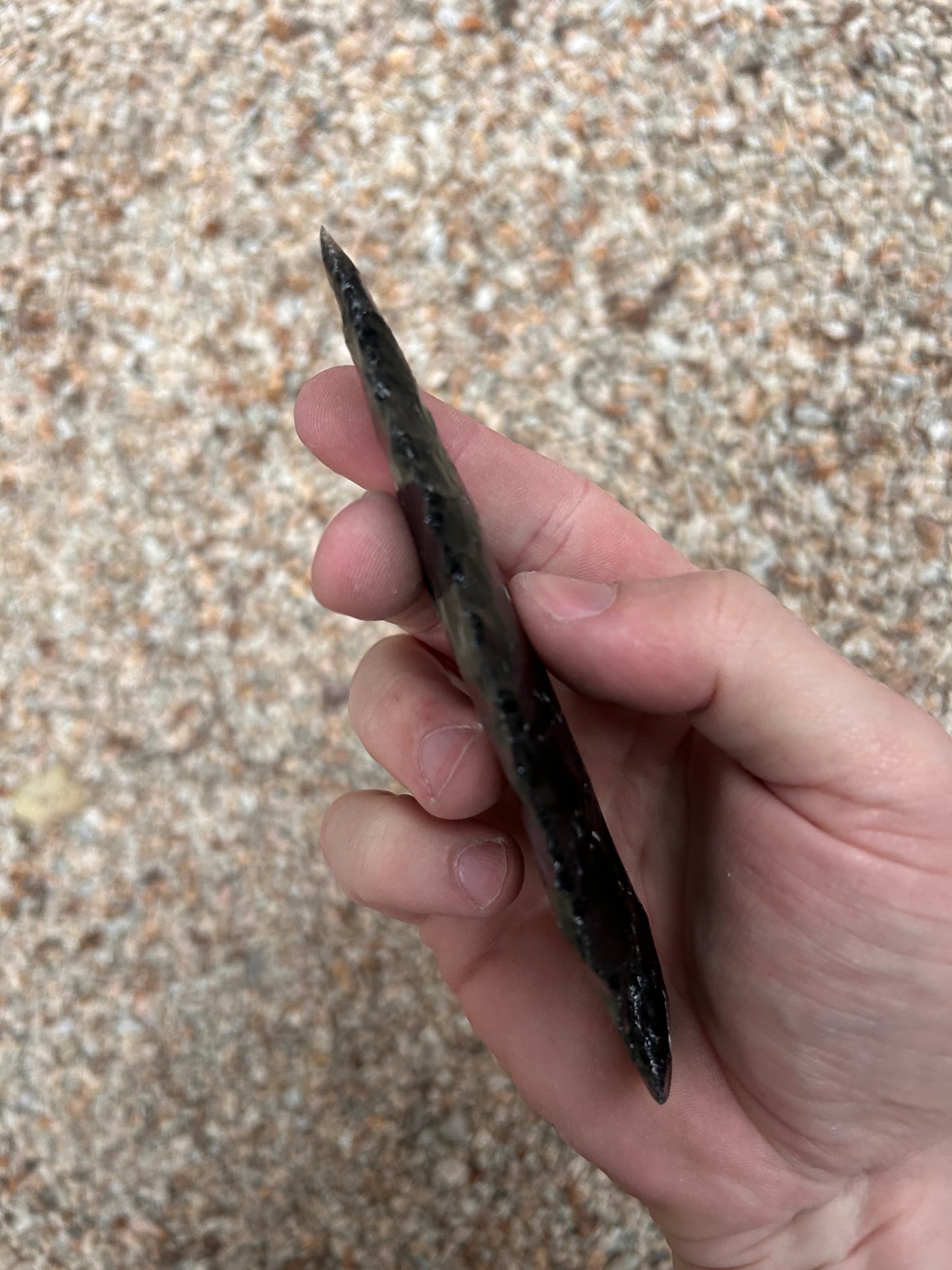 Black Translucent Serrated Spearhead