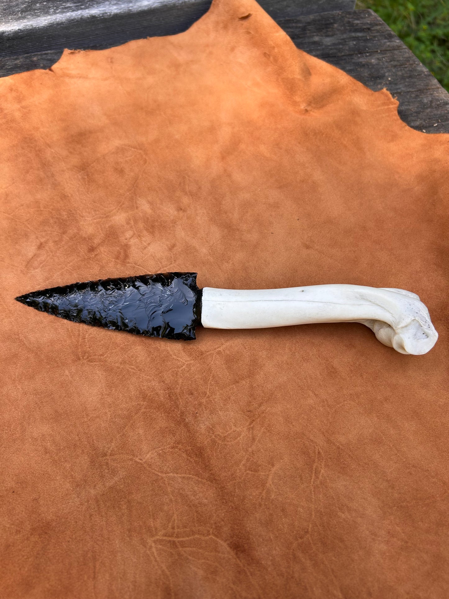 Bone Handle Obsidian Dagger