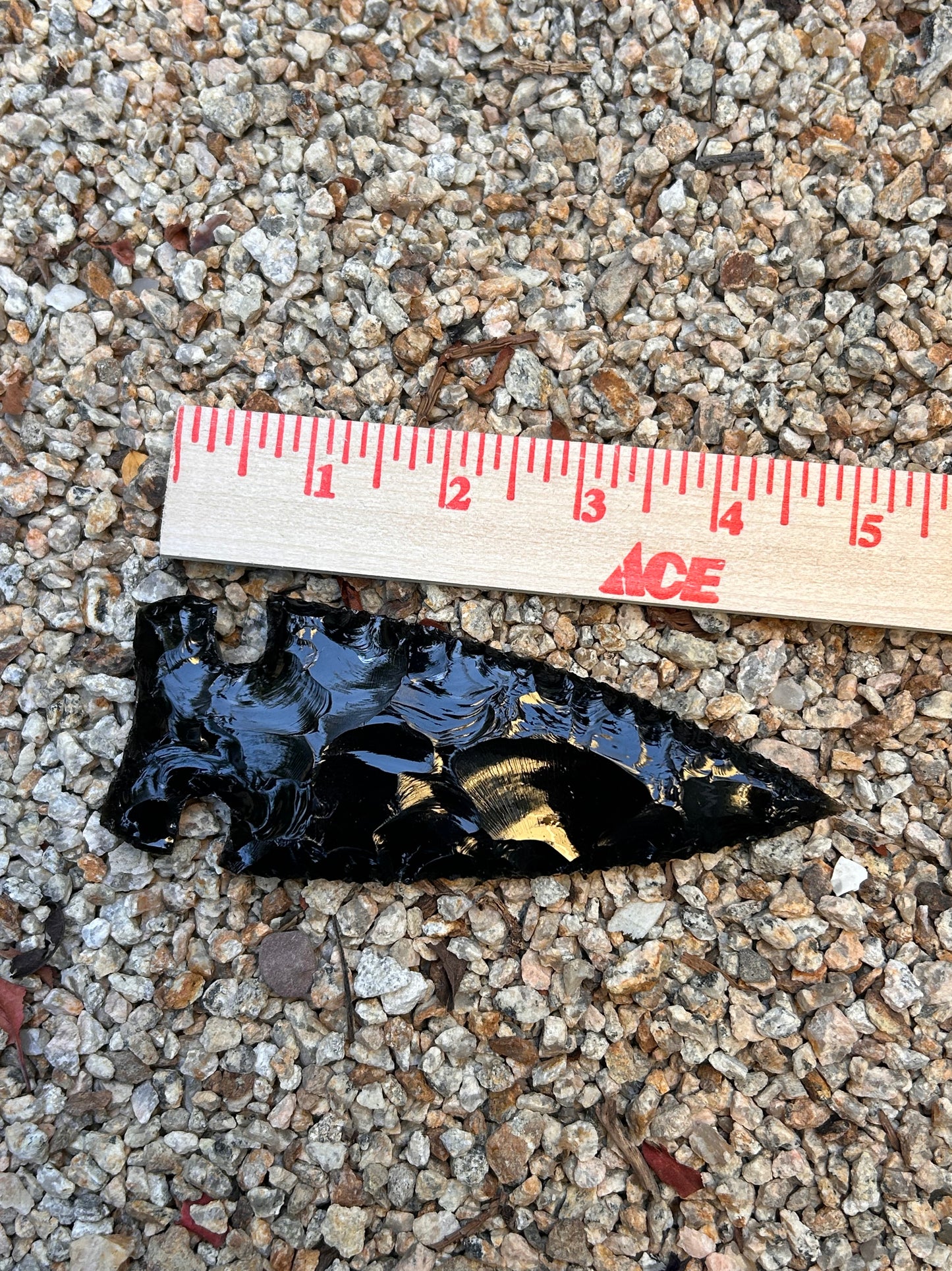 Black Obsidian Spearhead