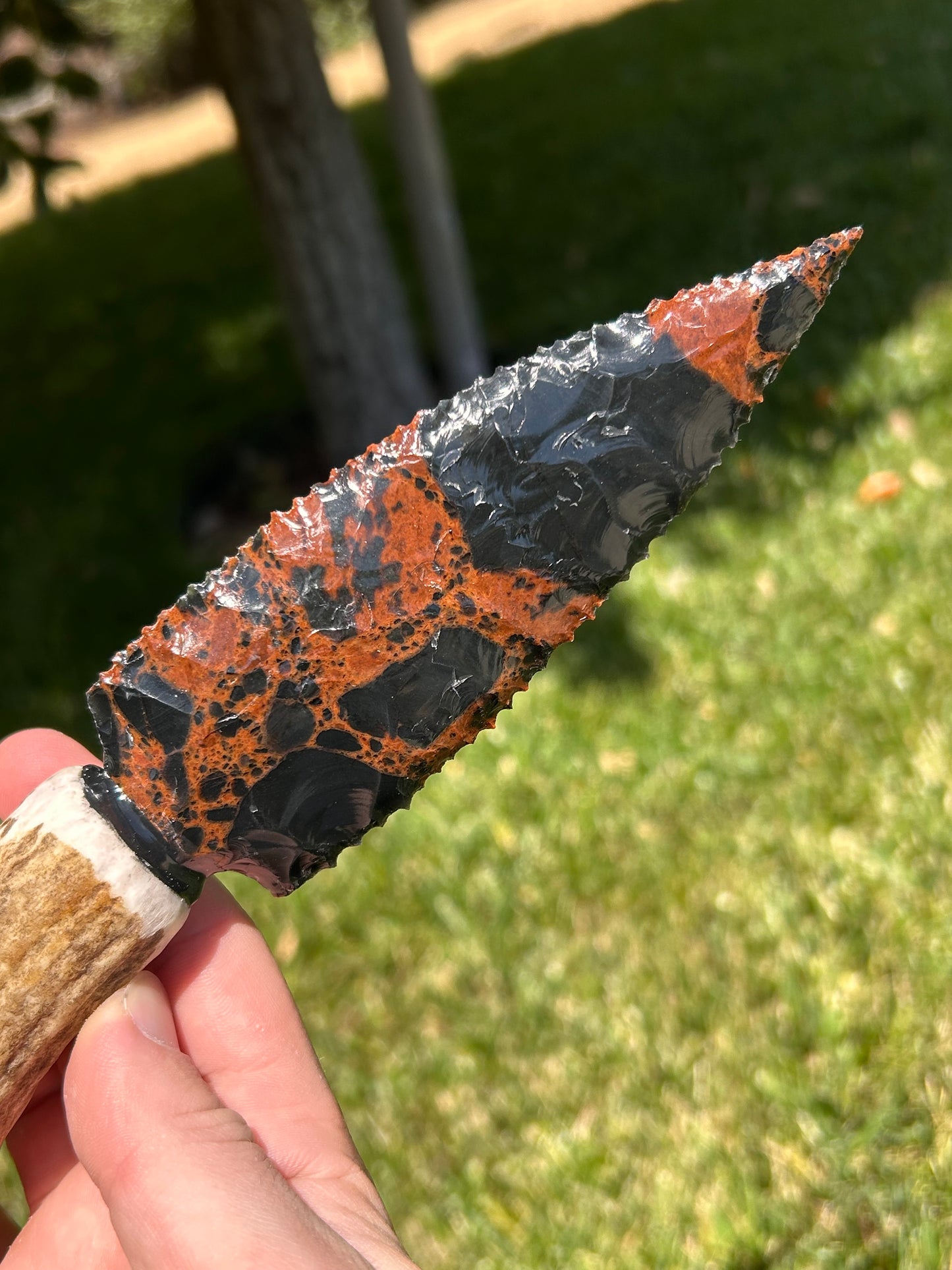 Black and Mahogany Obsidian Dagger