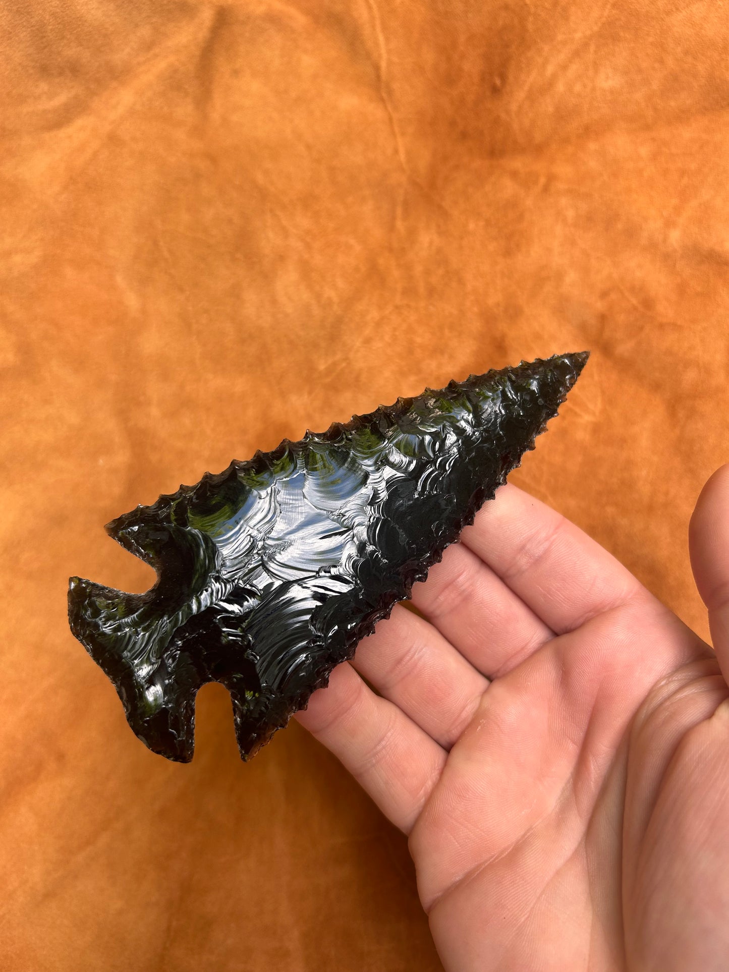 Black Obsidian Spearhead