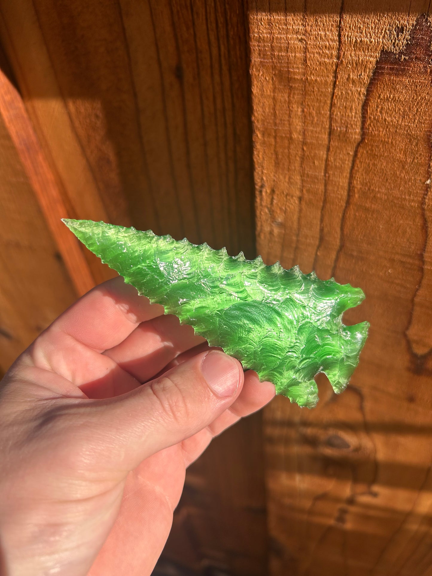 Beautiful Green Glass Spearhead