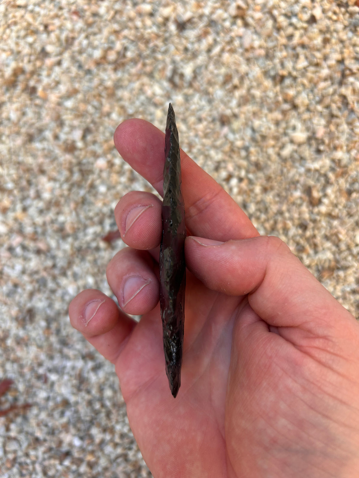 Beautiful Black Translucent Spearhead