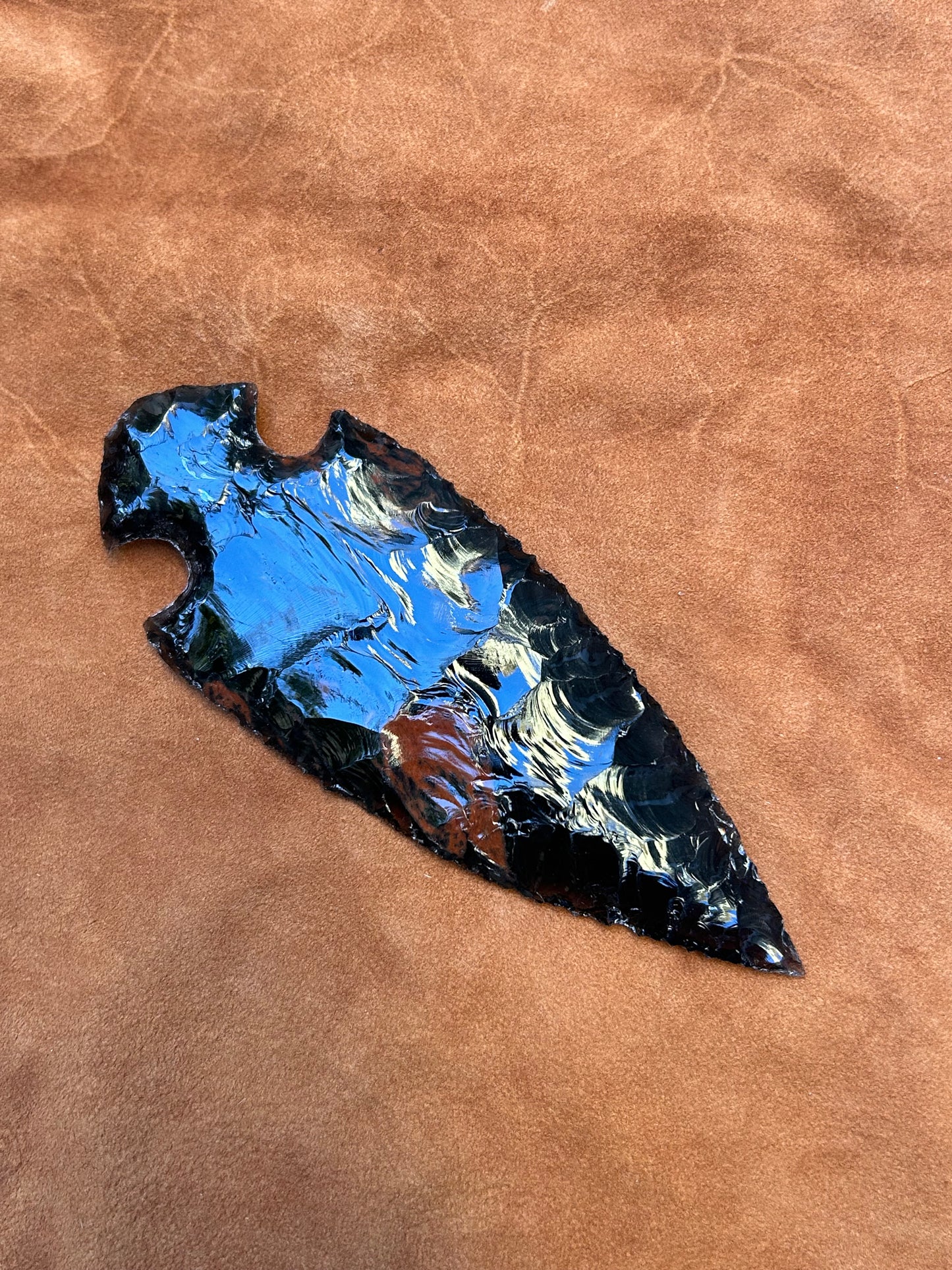 Black Obsidian Tri-Flow Spearhead