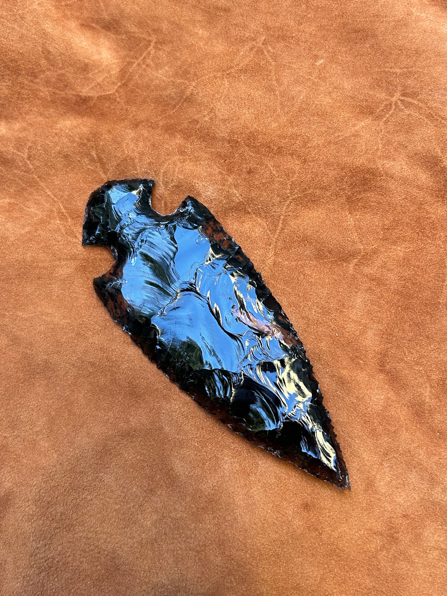 Black Obsidian Tri-Flow Spearhead