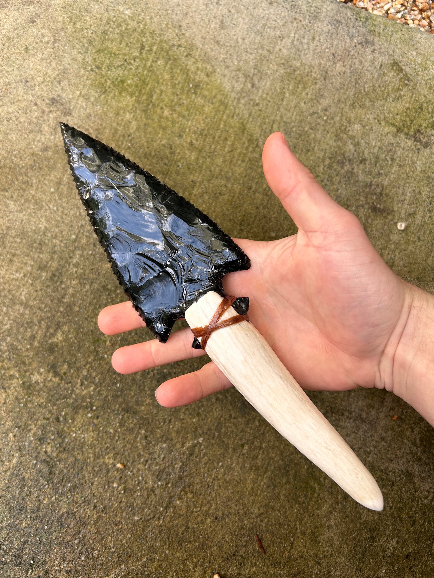 Black Obsidian Spear Dagger