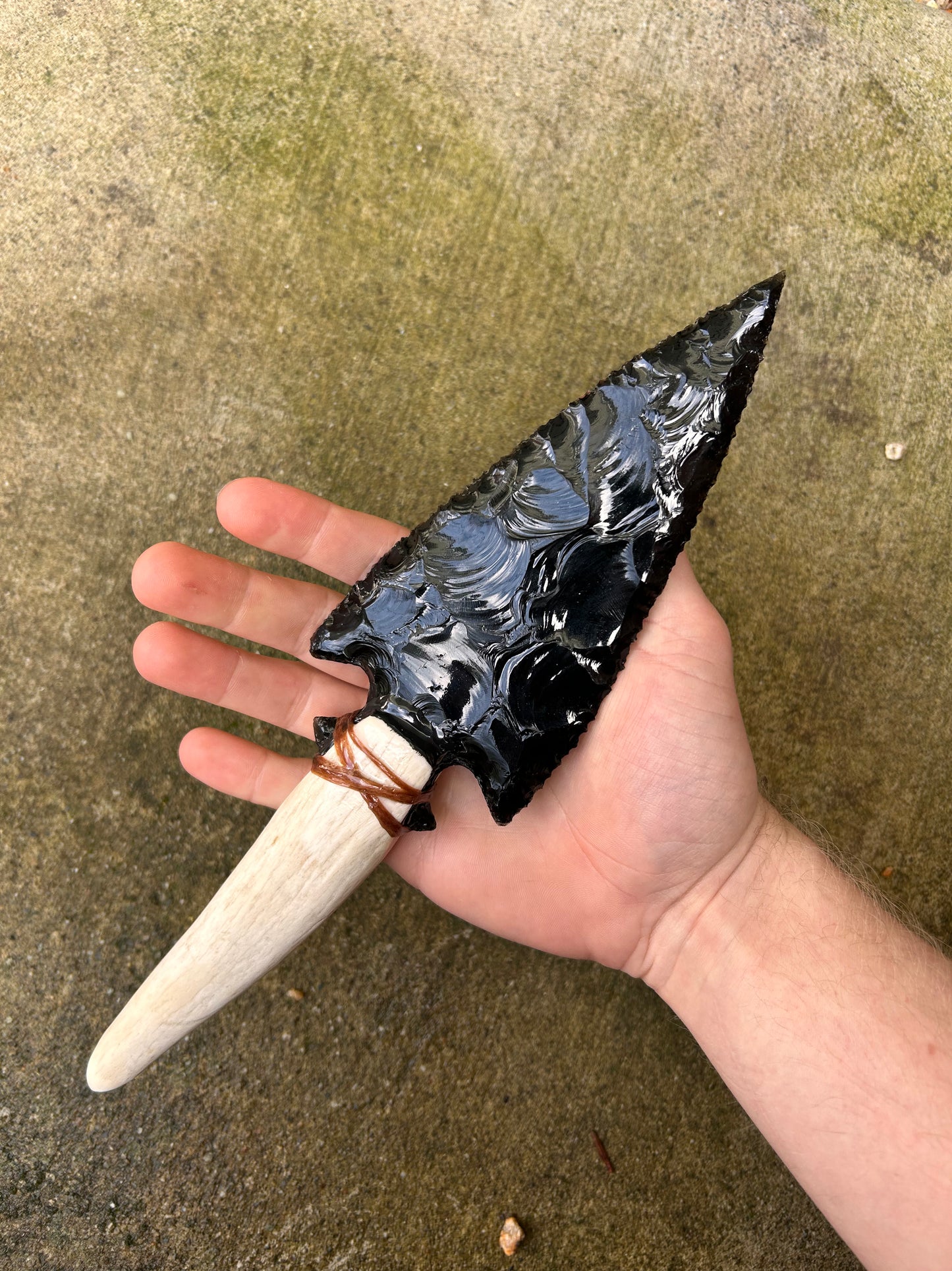 Black Obsidian Spear Dagger