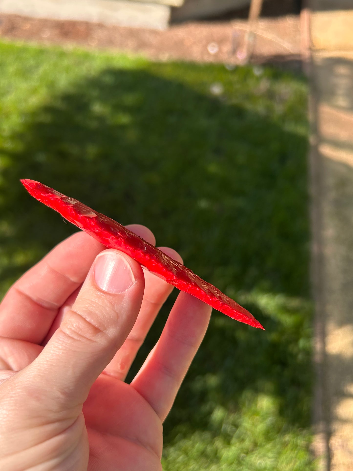 Beautiful Red Glass Spearhead