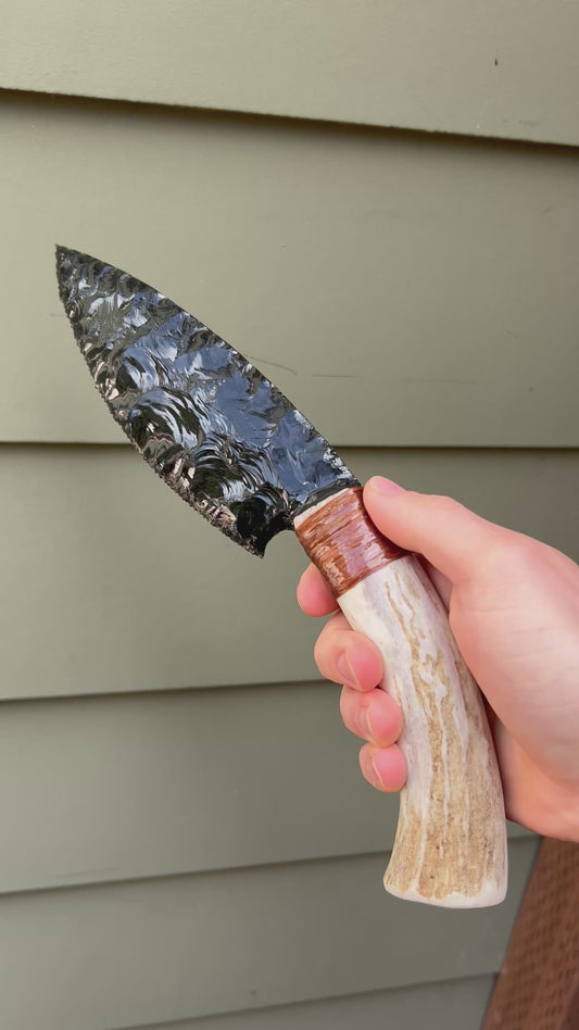Black Obsidian Buck Knife