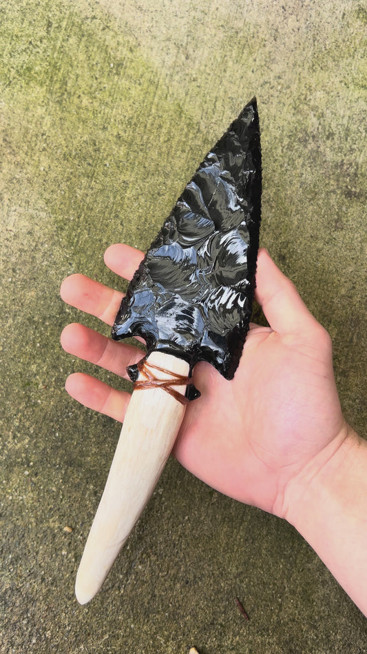 Black Obsidian Spear Dagger